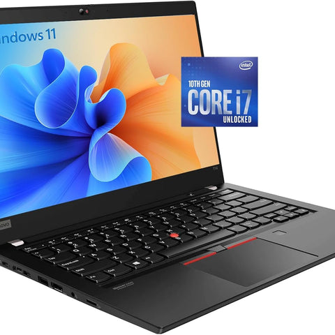 Thinkpad T14 T14s Business Laptop, 14in FHD(1920x1080) Display Notebook with Backlit Keyboard, Intel Core i7-10th, 16GB RAM, 256GB SSD, Wi-Fi, Windows 11 Pro (Renewed)
