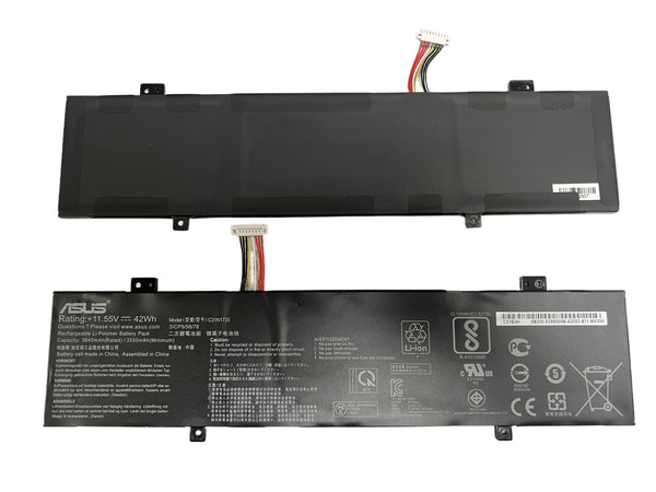 Genuine C31N1733 Battery for Asus VivoBook Flip 14 TP412U TP412UA TP412FA TP412UA-AS8202T TP412UA-XB51T TP412FA-DS51T TP412FA-SB55T 0B200-02970000 11.55V/42Wh/3640mAh/3-Cell
