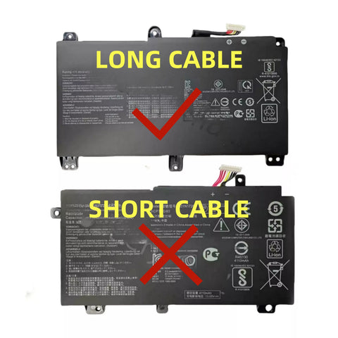 New Genuine Laptop Battery Replacement for 48Wh B31N1726 ASUS ROG Strix G531 G531GT G531GT-BI7N6 Series G15 G512 G512LI Series B31BN91,  B31N1726-1 11.4V【Long Line】Long cable