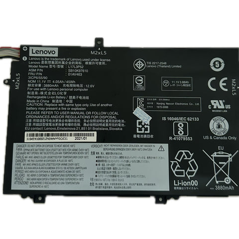 L17C3P52 L17M3P54 L17M3P53 L17L3P52 Battery for Lenovo ThinkPad L480 L490 L580 L590 L14 L15 L14 Gen 2 L15 Gen 2 Series SB10K97610 SB10K97611 SB10K97613 01AV464 01AV466 11.1V 45Wh