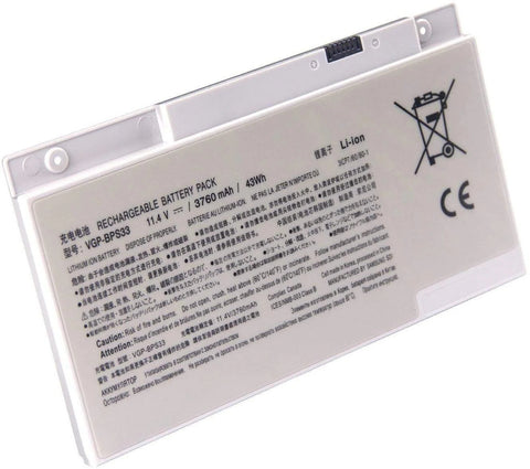 LIXSUNTEK VGP-BPS33 Laptop Battery FOR Sony Vaio Svt-14 Svt-15 T14 T15 Touchscreen Ultrabooks VAIO SVT14126CXS SVT14127CGS SVT14128CC SVT14127CG SVT14127CH  SVT141A11L 11.4V 43Wh