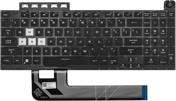 Replacement Laptop English Black Backlit Keyboard Without Frame for ASUS TUF Gaming A15 FX506 FA506 FA506Q FX506L FA506U TUF506 TUF506I TUF506IH TUF506IV