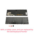 New US Layout Keyboard Backlit Replacement for HP Elitebook 750 G5, 750 G6, 755 G5, 755 G6, 850 G5, 850 G6, 855 G5, 855 G6 Zbook 15u G5 (Not for Zbook 15 G5) Grey Frame L32575-001