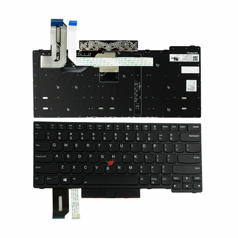 Replacement Laptop Keyboard for Lenovo Thinkpad E480 T480S L480 L380 E485 E490 E495 R480 L390 T490 T495 P43S, US Layout with Frame Pointer, Non-Backlight,NON-BACKLIT