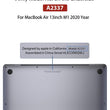 A2337 Screen Replacement 13.3“ for MacBook Air 2020 M1 13-inch Retina Late（Model：EMC 3598 MGN93 MGND3 MGN73 MGNA3 MGNE3 MGN63）2560×1660 A Full LED LCD Display Assembly SLIVER