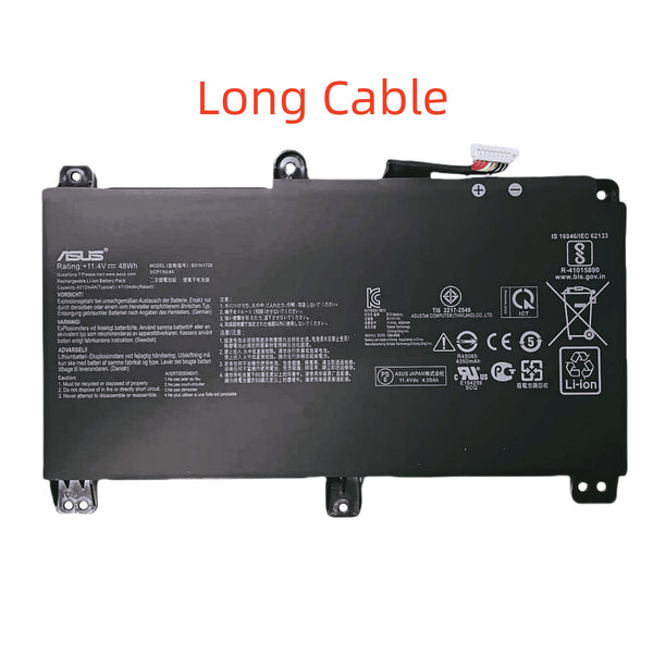 Genuine Battery for FX504G, FX504GD, TUF565GE-BQ137T, TUF565GM, TUF565GM-AL310T, TUF565GM-ES089T PN: 0B200-02910000, 0B200-03400000, B31BN91, B31N1726 B31N1726-1 47.88Wh Long cable
