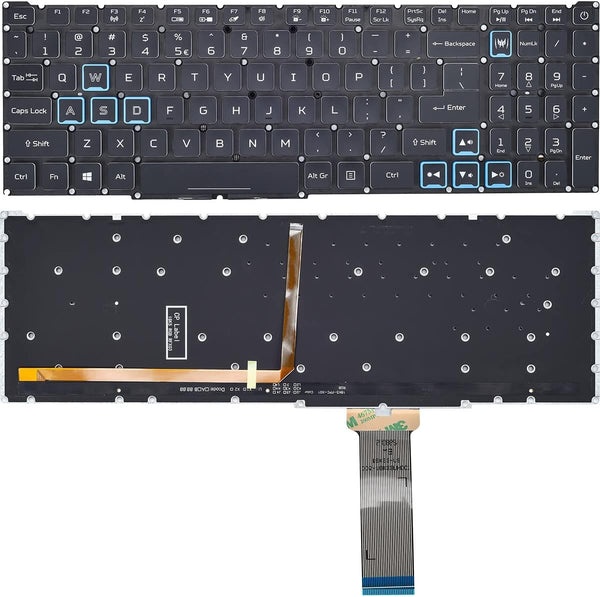 Keyboard for Acer Predator Helios 300 PH315-52 PH315-53 PH317-53, Nitro 5 AN515-43 AN515-54 AN515-55 AN517-51 AN517-52, Nitro 7 AN715-51 Series Black with RGB Backlit US