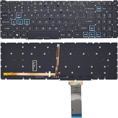 Keyboard for Acer Predator Helios 300 PH315-52 PH315-53 PH317-53, Nitro 5 AN515-43 AN515-54 AN515-55 AN517-51 AN517-52, Nitro 7 AN715-51 Series Black with RGB Backlit US