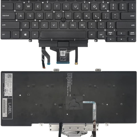 Replacement Keyboard for Dell Latitude 3400 5400 5401 5410 5411 7400 7410 Series Laptop with Backlit with Pointer US Layout（Does NOT Fit for Latitude 7400 2-in-1）