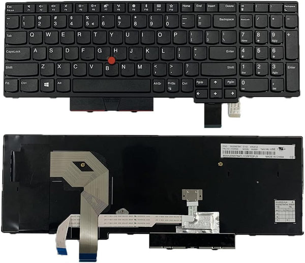 Laptop Replacement US Layout Keyboard for Lenovo IBM Thinkpad T570 T575 T580 P51s P52s(Isn't for P51 P52) Black