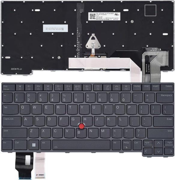 Replacement New Backlit Keyboard for Lenovo Thinkpad T14 Gen 3 Gen 4, Thinkpad L14 Gen 3 Gen 4 & P14s Gen 3 Gen 4 Series Laptop US Layout, Black