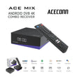 ACE MIX TV Box Satellite Receiver 2GB 32GB Android 9.0 DVB-S2/T2/C ACECONN TVonair Easy Add IPTV Abonment Box Dualband WiFi  4K
