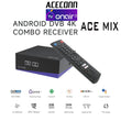 ACE MIX TV Box Satellite Receiver 2GB 32GB Android 9.0 DVB-S2/T2/C ACECONN TVonair Easy Add IPTV Abonment Box Dualband WiFi  4K