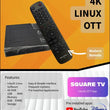 SQUARE+ TV Set-Top Box - 4K HDR TV Streaming Device with 1GB RAM, 8GB ROM, Dolby Digital Plus, Linux 4.9, Dual-Band WiFi, USB 2.0