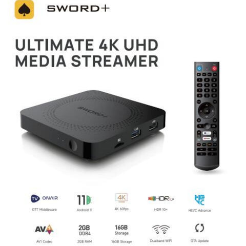 New TVPlus ACEROID Swordplus Sword+ Android 11 2GB16GB IPTV SET TOP Smart TV Box