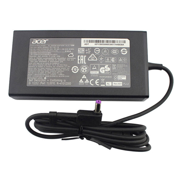 New Original 135W AC Charger for Acer Nitro 5 7 Gaming Laptop AN515 AN515-51 AN515-41 AN515-53 AN515-52 AN515-43 AN515-54 AN517-51 N18C4 N18C3 AN515-55 AN715-51 Power Supply Cord