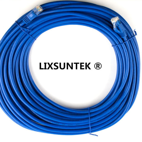 LIXSUNTEK® RJ45 Cat5e Cat-5e Network internet Ethernet Cable Cord - 100 Feet (30 Meters) Cat 5e Patch Lan Cable 100% Coppe